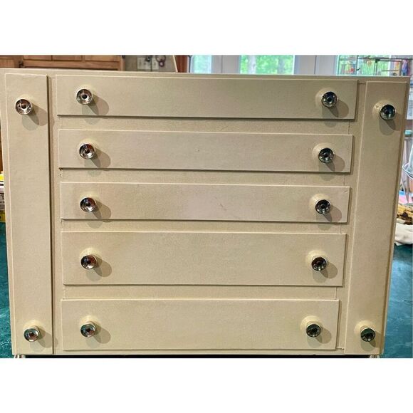 VTG Craft Storage Chest  LARGE JEWELRY BOX Mele Buxton MID-CENTURY Modern BIG - Picture 2 of 14